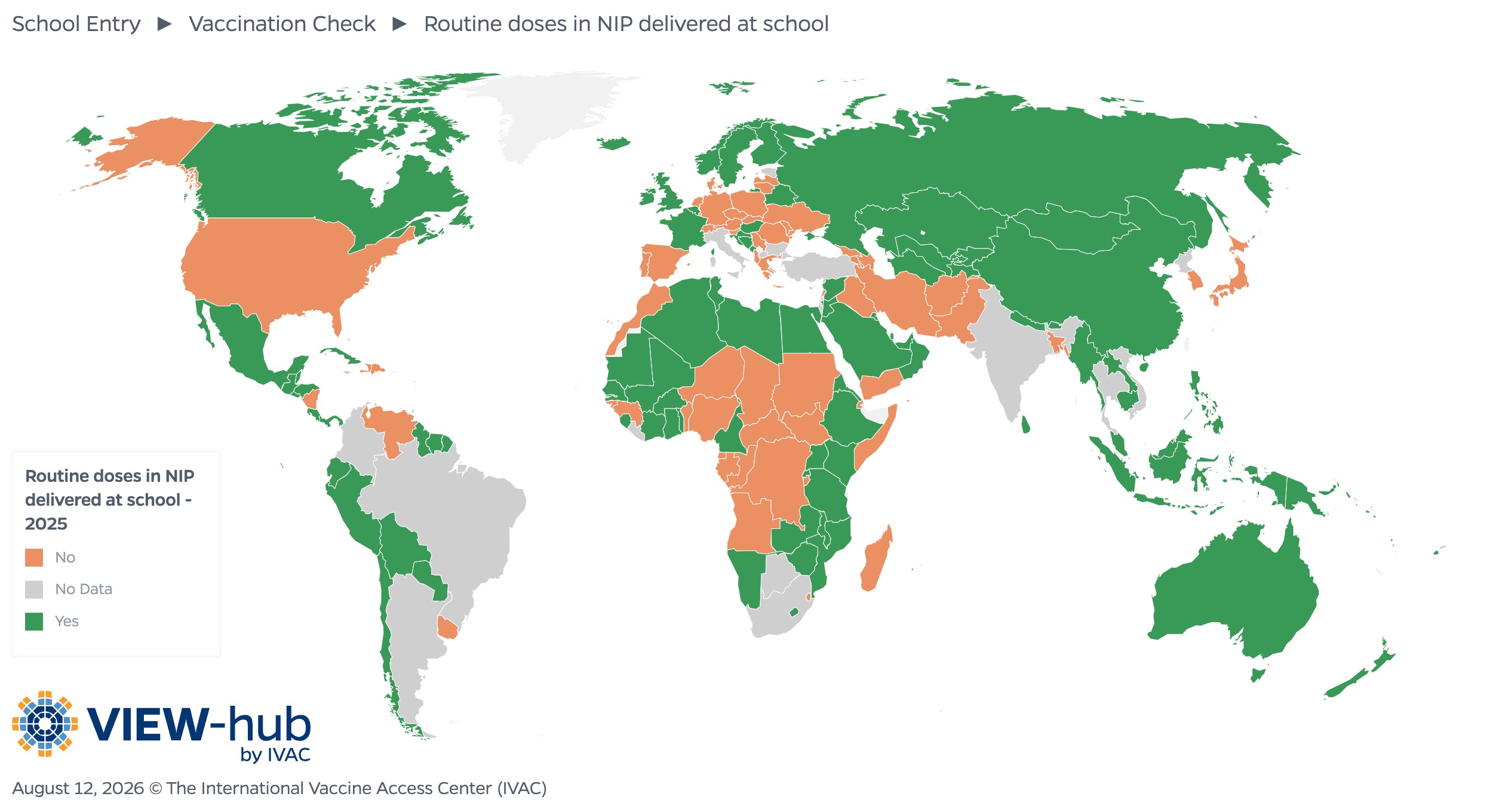 VIEW-hub map of school-based vaccine delivery
