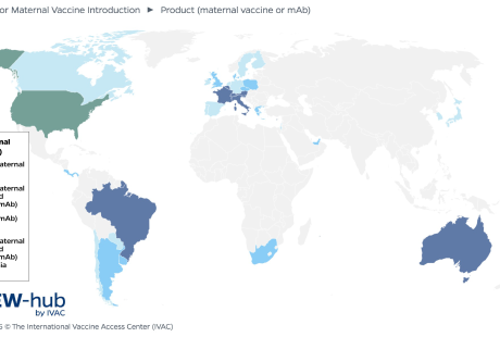 VIEW-hub map displaying RSV product introduction