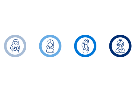 Illustration of different life stages